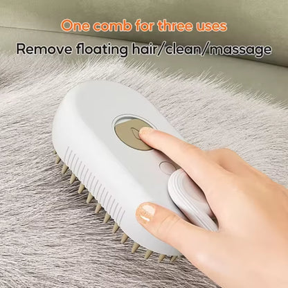 Cat Dog Pet Cleaning Massage Spray Comb, Pet Undercoat Hair Removal Slicker Brush for Dog and Cat Grooming Tool