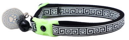 Greek Key Breakaway Cat Collar