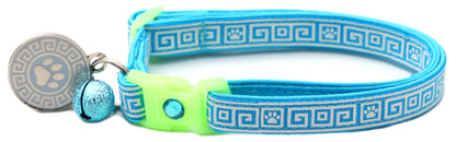 Greek Key Breakaway Cat Collar