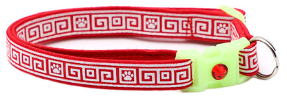 Greek Key Breakaway Cat Collar