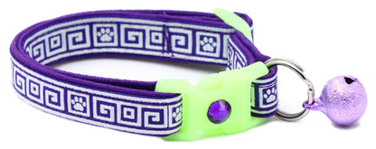 Greek Key Breakaway Cat Collar