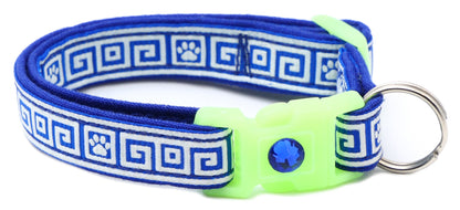 Greek Key Breakaway Cat Collar